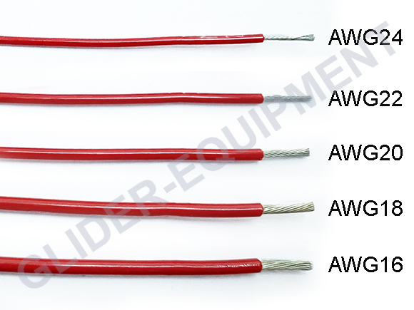 Tefzel wire AWG22 (0.46mm²) red [M22759/16-22-2]